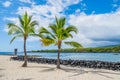 Hawaii beach at PuÃÂ»uhonua O HÃÂnaunau National Historical Park, Big Island Royalty Free Stock Photo